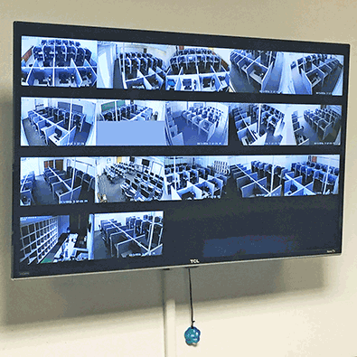 camera monitor for testing center